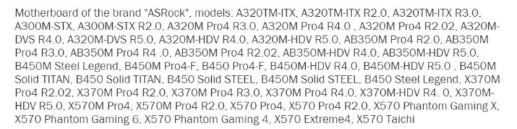 ASRock X570 Mainboards Leak