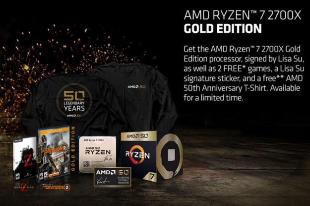 AMD 50th Anniversary Ryzen 7 2700X Gold Edition