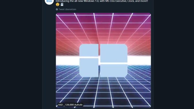 Microsoft Windows 1.0 Twitter Screenshot