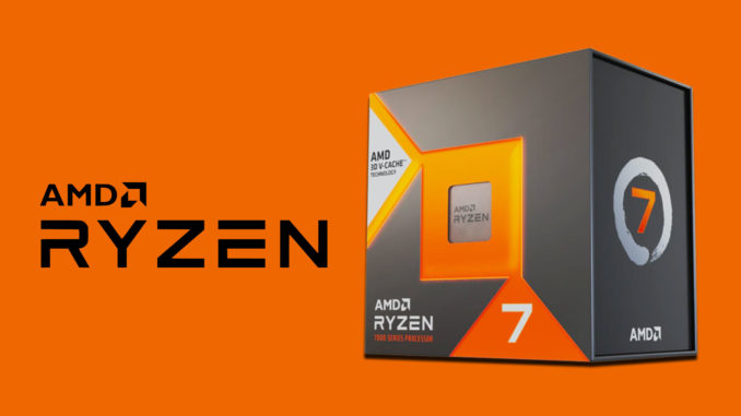 AMD Ryzen 7 7800X3D am günstigsten auf orangen Hintergrund